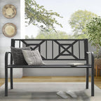 On Shine Patio Garden Bench, Outdoor Park Bench - Image 2