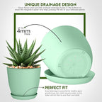 Utopia Home - Plant Pots Indoor - 7/6.6/6/5.3/4.8 Inches Home Decor Flower Pots - Image 3