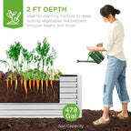 Best Choice Products 8x4x2ft Outdoor Metal Raised Garden Bed, Deep Root Planter - Image 4