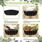 Riare 6 Pack 24 Inch Black Felt Window Box Liners- Fabric Trough Planter Basket - Image 5