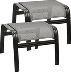 Outdoor Foot Rest for Patio Ottomans Metal Seat Patio Footstools Furniture by Unknown