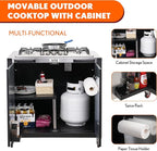 Gas Grill, Movable Outdoor Gas Stove Stainless Steel Top - Image 4