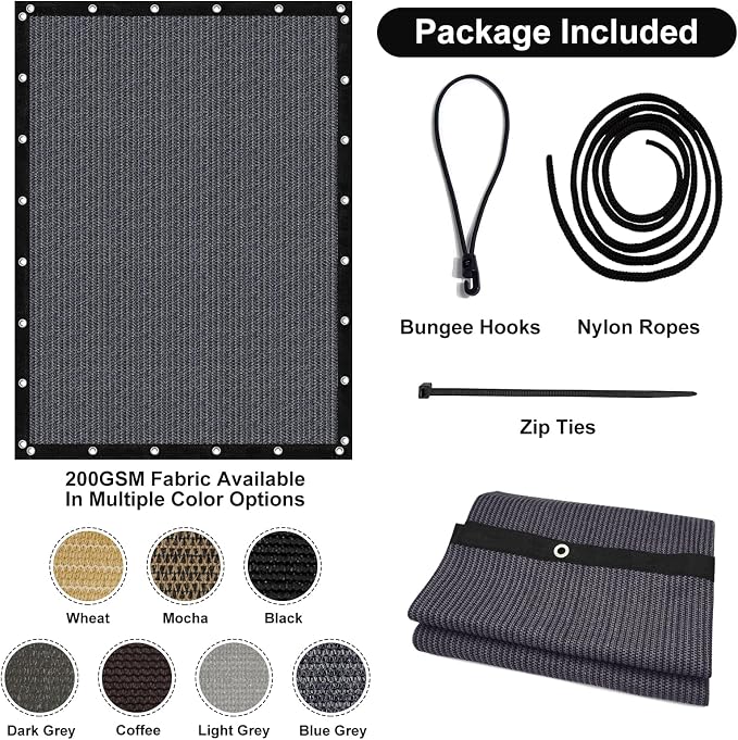Artpuch 90% Sun Shade Cloth, 4 x 10 FT Pergola Shade Cover Canopy - Image 7