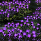 Solar Garden Lights Outdoor, 2 Pack 20 LED Solar Purple Firefly Lights - Image 4