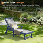 LUE BONA Chaise Lounge Chair Outdoor Set of 4, HDPS and HDPE Wicker Material - Image 5
