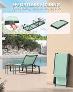 Aluminum Chaise Lounge Chair Outdoor, Foldable & Assembly Free Patio Pool - Image 3