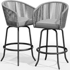 YITAHOME Counter Height Bar Stools Set of 2, Outdoor Bar Stools - Image 7