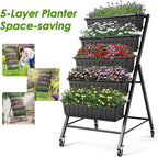 Suyncll Vertical Raised Garden Bed Planter Box, 5 Tiers Vertical Garden Planter - Image 7