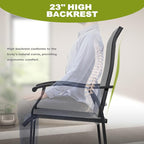 NUU GARDEN 3 Piece Patio Bar Set, 2 Textilene High Bar Stools and Patio Bar - Image 9