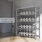 3500LBS 59" W 5 Tier Storage Shelves Rack Metal Wire Shelving Unit, Storage - Image 6