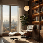 Top Grain Leather, Mid Century Chaise Lounge Chair and Ottoman, Modern Chair - Image 4