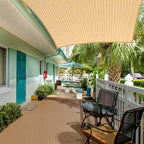 Eden's Decor Straight Flat-Edged Sun Shade Sail Rectangular 17' x 18' Beige - Image 7