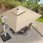ABCCANOPY Patio Umbrella Cantilever Double Top Outdoor Offset Umbrella - Image 7