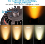LEONLITE Dia. 4 Inch 5CCT Well Lights Landscape LED In Ground, Shielded Top - Image 3