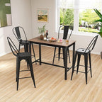 COSTWAY 30'' Metal Bar stools Set of 4, - Image 2