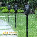 4 Pack Outdoor Solar Flame Light, Solar Lights Outdoor - Image 3