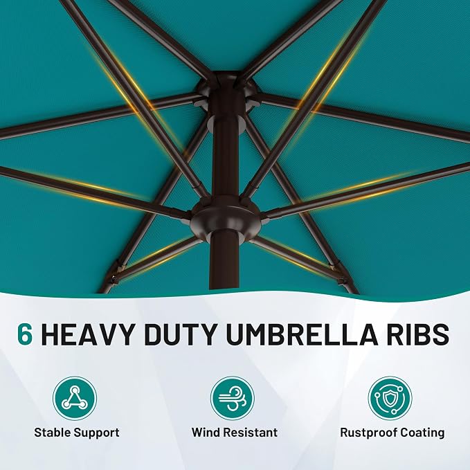 AreShark 7.5FT Patio Umbrella Table Market Umbrella - Image 7