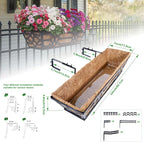 hehimhis 24 Inch 2 Pack Railing Planter Box - Image 4