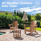 nalone Adirondack Side Table 16.5" Outdoor Side Table HDPE Plastic Double - Image 7