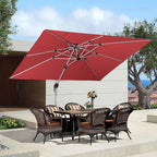 PURPLE LEAF 9' X 11' Patio Umbrella Outdoor Rectangle Umbrella Large Cantilever - Image 2