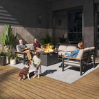 Aoxun Aluminum Outdoor Patio Furniture Set, 7 Seats Outdoor Sectional - Image 2