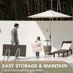 Devoko Outdoor Chaise Lounge Chair Set of 2 - Image 7