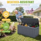 Greesum Outdoor Storage Box 82 Gallon Storage Bin - Image 3