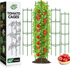 Halatool 63 Inch Tomato Cages, 4 Pack Adiustable Plant Cages Assembled Tomato by HALATOOL