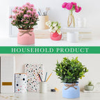 Cindeer 16 Pcs Large Artificial Potted Flowers Fake Potted Plants Plastic Faux - Image 7