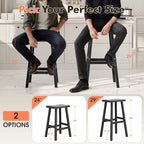 NUNU LAB HDPE Weatherproof Bar Stools Set of 2-29 Inch Bar Height Stools - Image 8