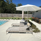 PURPLE LEAF 2 Pieces Outdoor Chaise Lounge Set Rattan Wicker Lounger by PURPLELEAF
