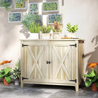 Outsunny Wood Garden Shed, Compact Outdoor Storage Cabinet Potting Shed - Image 5