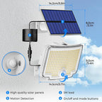 Peasur 2 Pack Solar Motion Lights Outdoor, 318 LED Solar Security Light - Image 6