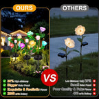 Upgraded Solar Garden Lights, 4 Pack Outdoor Solar Lights, New Round Panel - Image 6