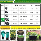 3-Pack 50 Gallon Thickened Plant Grow Bags Large Heavy Duty Fabric Plant Pots - Image 8