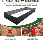 12×4×1FT Galvanized Raised Garden Bed Kit, Metal Planter Boxes, Large Outdoor - Image 6