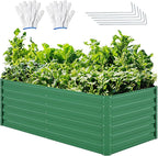 YITAHOME 6x3x2ft Outdoor Raised Garden Bed Kit, Large Metal Patio Planter Box by YITAHOME