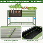 Elevated Raised Garden Bed 2' x 4'- Galvanized Metal Planter Boxes - Image 4