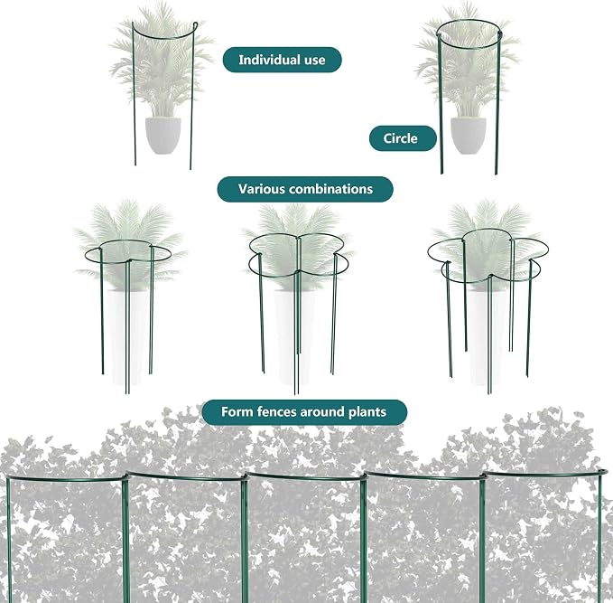 TCBWFY 10 Pack Garden Plant Support Stakes, Plant Supports - Image 3