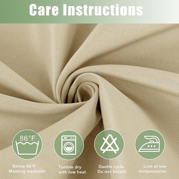 HolidayIdeas Outdoor Curtains for Patio Waterproof, 8 Panels - Image 6