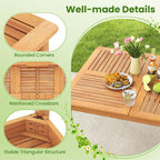 Tangkula 7 Piece Wood Outdoor Dining Set - Image 9