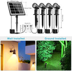 MEIHUA Solar Spot Lights Outdoor Color Changing, 4 in 1 Landscape Lighting RGB - Image 5