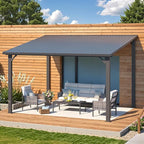 AECOJOY 12' x 10' Outdoor Hardtop Pergola Gazebo - Image 6