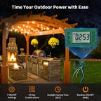 SURAIELEC Outdoor Power Stake, 7-Day Programmable Digital Timer, Power Strip - Image 2