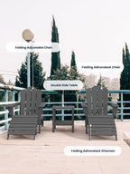 KINGYES Folding Adirondack Ottomans Set of 4 - Image 6