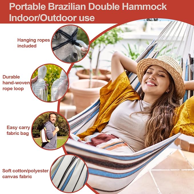 JoyView Brazilian Hammock for Single Person - Image 3