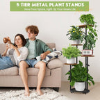 TOSKING 5 Tier Metal Plant Stand Indoor， Plant Shelf, Corner Shelf Flower Pot - Image 3