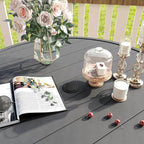 VICLLAX 5 Pieces Patio Dining Set, Outdoor Furniture Set Includes 41.2" Round - Image 2