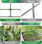 Cucumber Trellis for Raised Bed 50 x 34 Inch U-Shape Garden Trellis for - Image 3