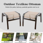 Outdoor Footstools Metal Patio Chairs Outdoor Ottoman Furniture Outside - Image 5